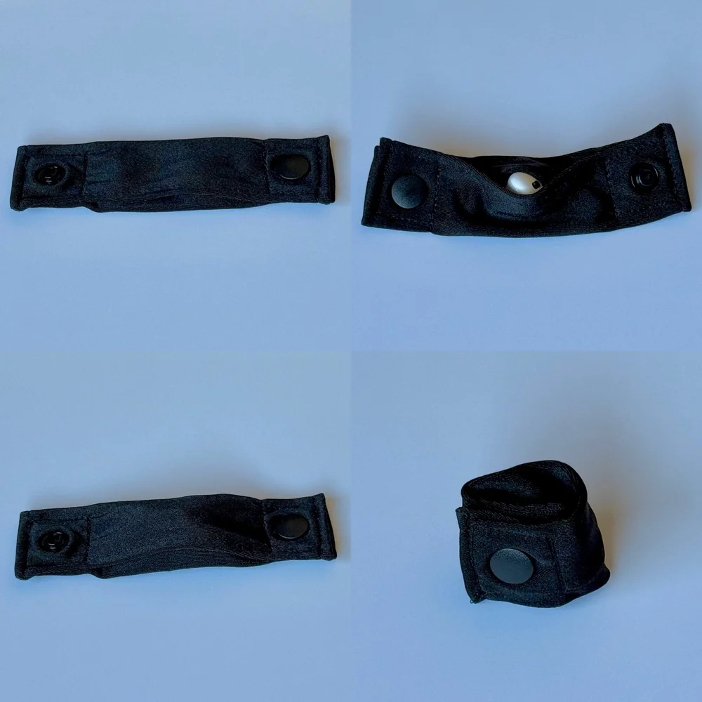 Detail of the original earbud strap design